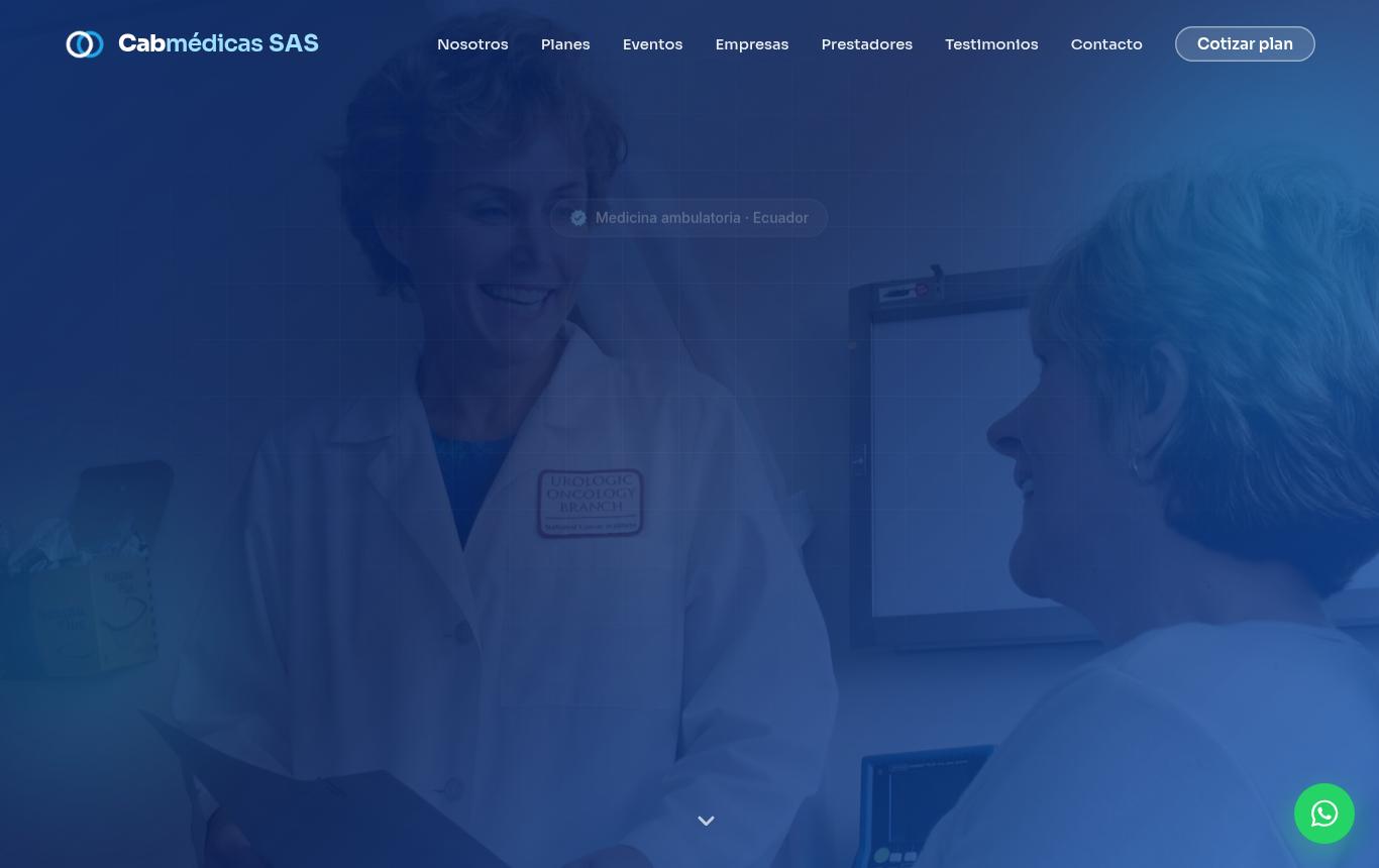 Vista previa del sitio de Cabmédicas SAS