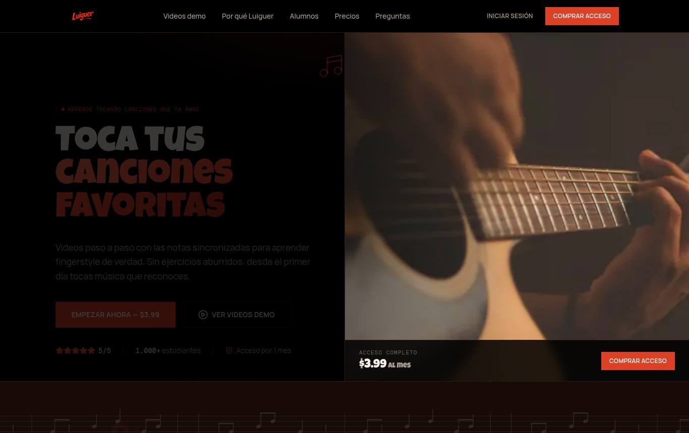 Vista previa del sitio de Luiguer