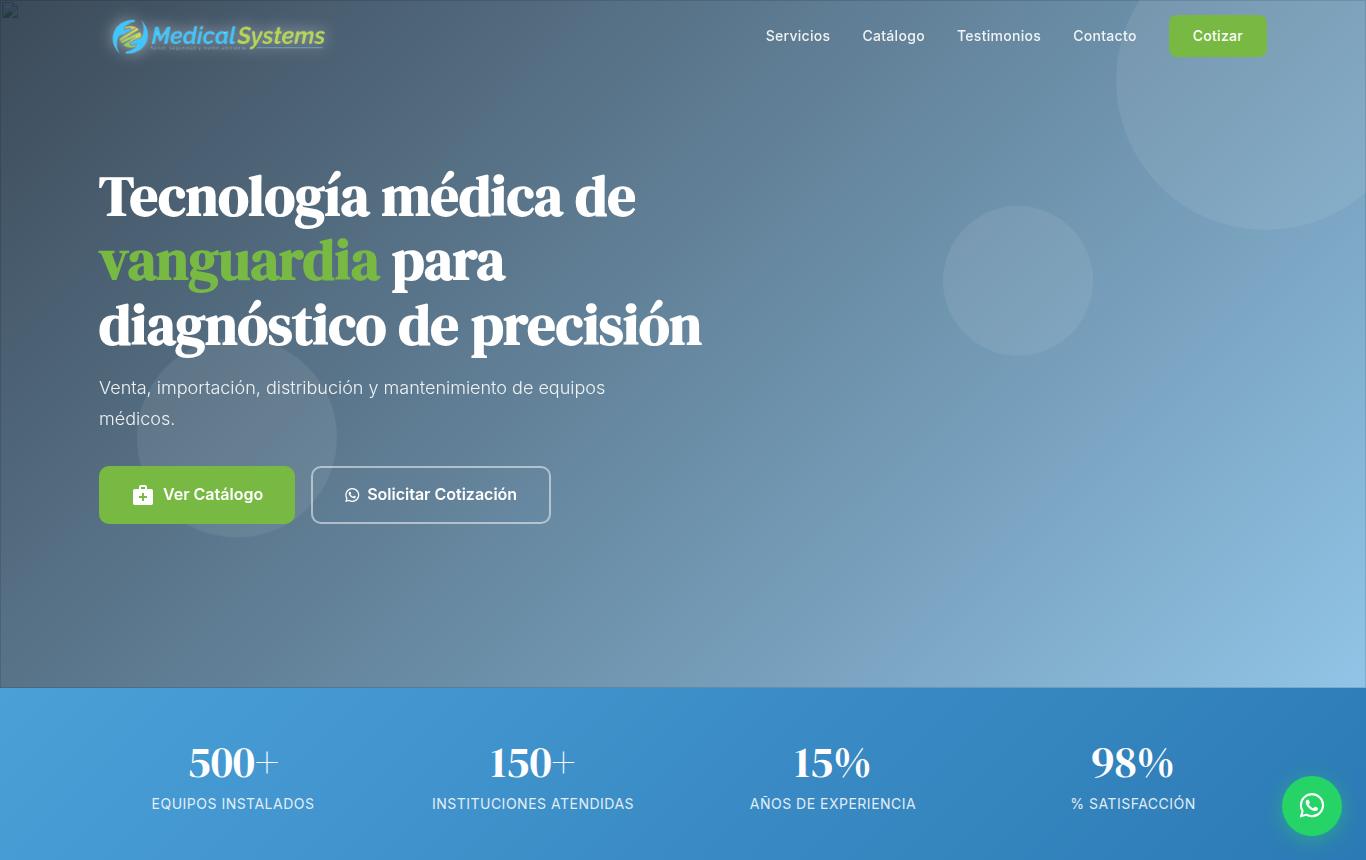 Vista previa del sitio de Medical Systems